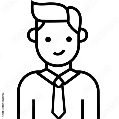 Businessman worker avatar icon. Business concept icon style