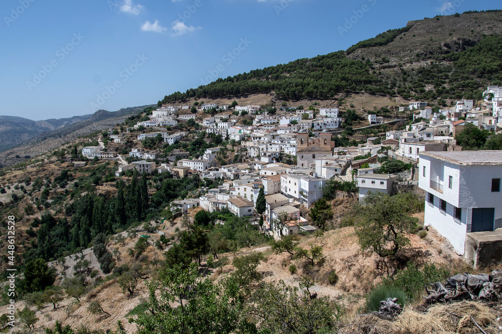 viewpoint of the town of Murtas of white houses on the mountain