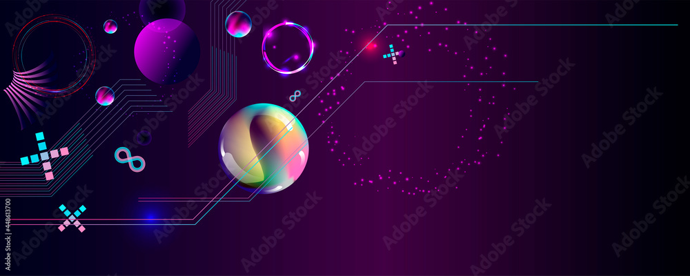 Dark retro futuristic cyberpunk elements abstraction background cosmos synthwave vaporwave retrowave glitch circle with blue and pink glows Dark retro futuristic cyberpunk elements abstraction background cosmos synthwave vaporwave retrowave glitch circle with blue and pink glows