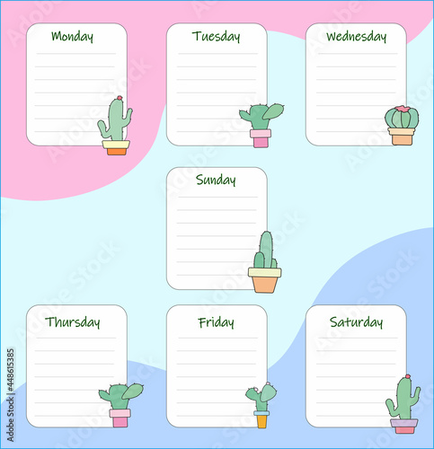 a vector illustration depicting the view of the weekly is bright and quite cute