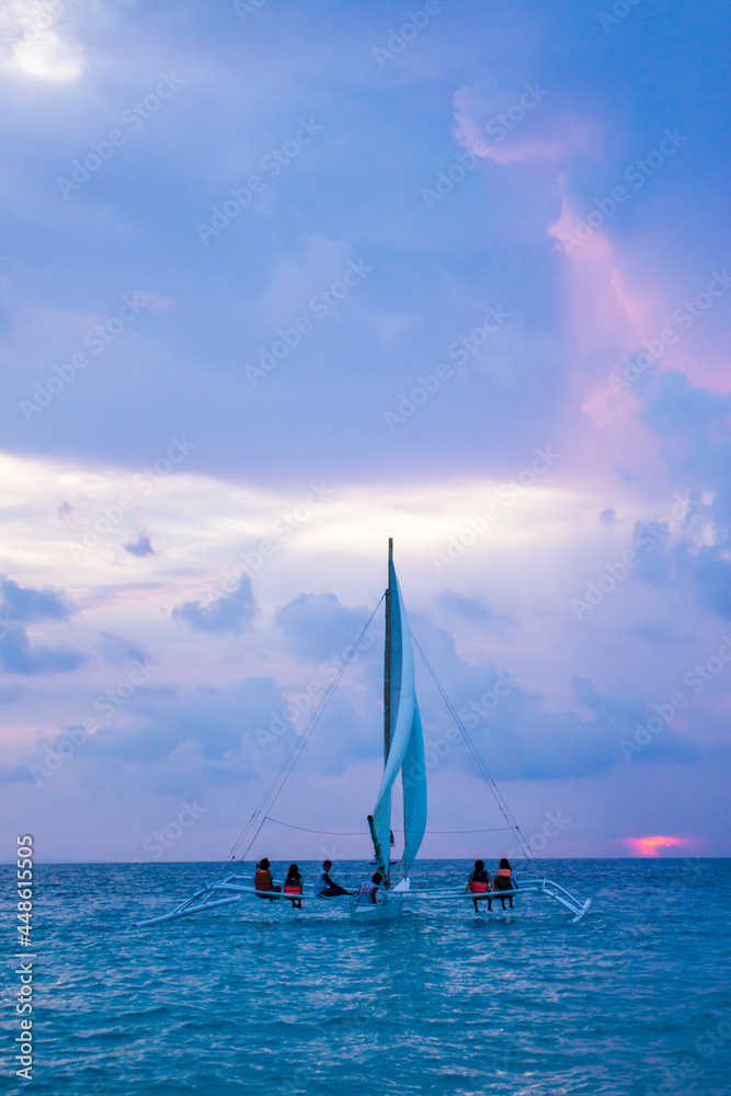 Fototapeta premium Sailor Boat in Boracay Sea