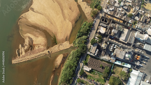 climate change is drying up rivers in brazil's interior - drone photo