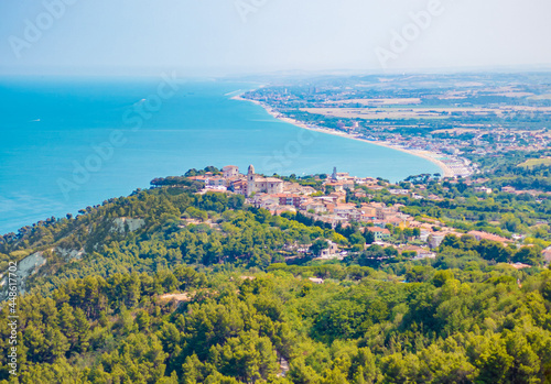Monte Conero (Marche, Italy) - The promontory in Adriatic Sea, in the municipality of Sirolo province of Ancona, with trekking paths and the famous 'Spiagga della Due Sorelle' beach