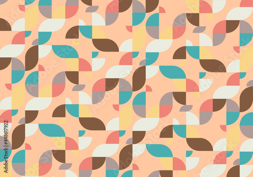 Colorful curve vector pattern on sunset color background
