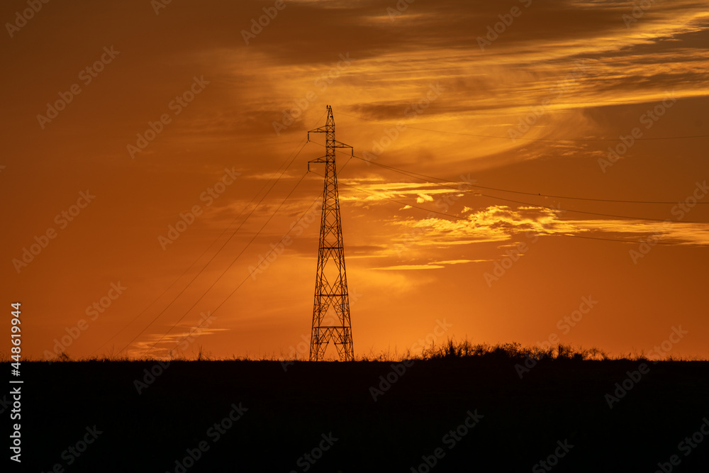 high voltage wire - power towers