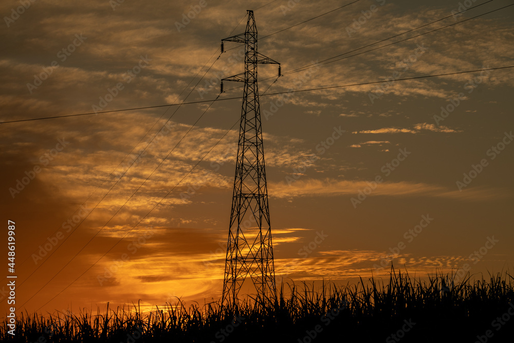 high voltage wire - power towers