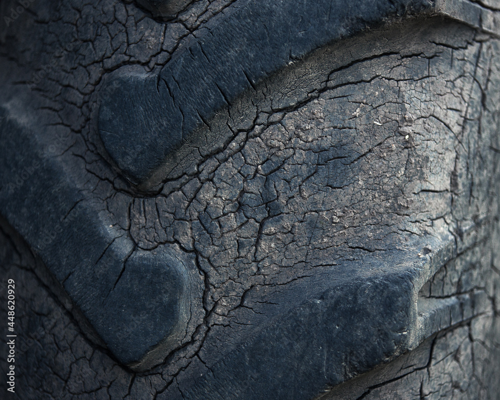 Time to change the old tires on the wheels. Very old tires on a truck