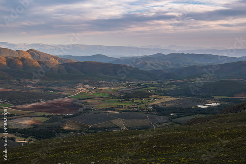 Landscape shot of calitzdorp Buffelskloof village in Oudtshoorn western cape south africa