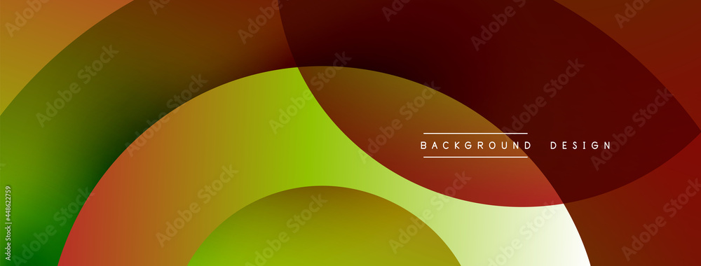 Abstract overlapping lines and circles geometric background with gradient colors Abstract overlapping lines and circles geometric background with gradient colors