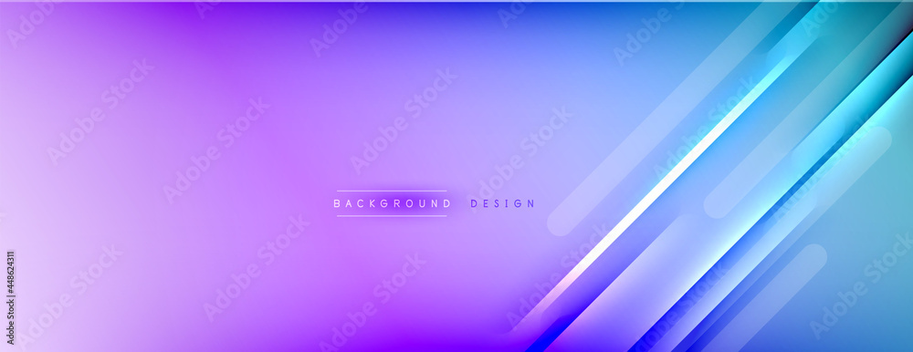 Abstract background - lines composition created with lights and shadows. Technology or business digital template. Trendy simple fluid color gradient abstract background with dynamic