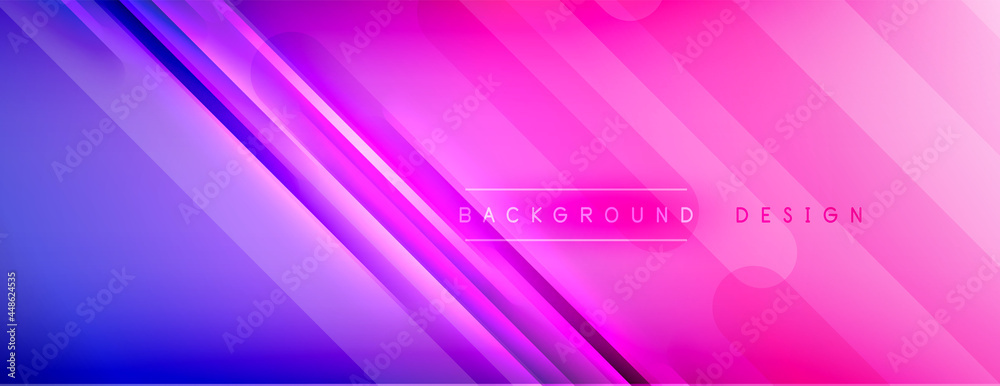 Abstract background - lines composition created with lights and shadows. Technology or business digital template. Trendy simple fluid color gradient abstract background with dynamic