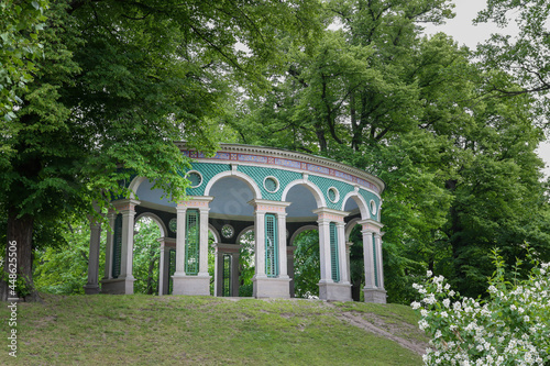Canvas Print Pavilion standing on a hill in a public park in Stockholm, Sweden