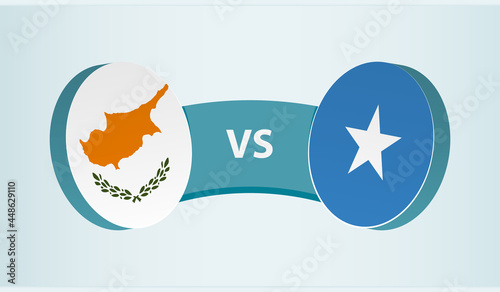 Cyprus versus Somalia, team sports competition concept.