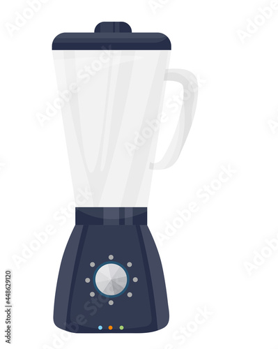 a blender in a cartoon flat style on an isolated background.vector illustration.blender for chopping food and making cocktails