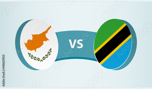 Cyprus versus Tanzania, team sports competition concept.