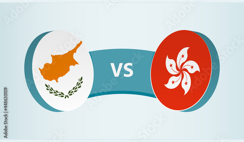 Cyprus versus Hong Kong, team sports competition concept.