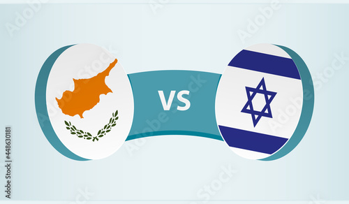 Cyprus versus Israel, team sports competition concept.