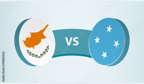 Cyprus versus Micronesia, team sports competition concept.