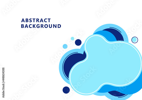 Abstract dynamic composition of overlapping rounded shapes and dots. Modern style geometric background, minimalistic design element. Vector