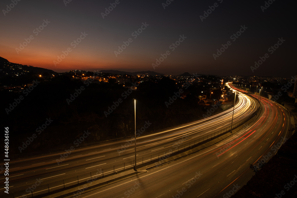 long exposure photo of a highway in Rio de Janeiro, Brazil