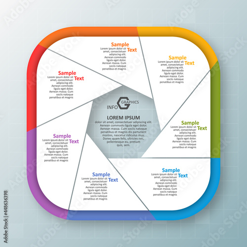 Abstract 3D Paper Infographics. Business template .Vector illustration