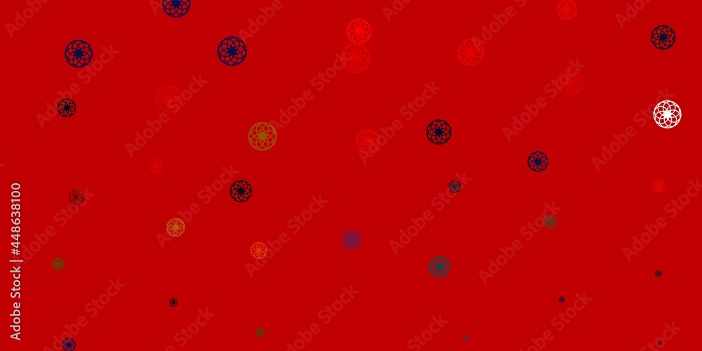 Light Blue, Yellow vector pattern with spheres. Light Blue, Yellow vector pattern with spheres.