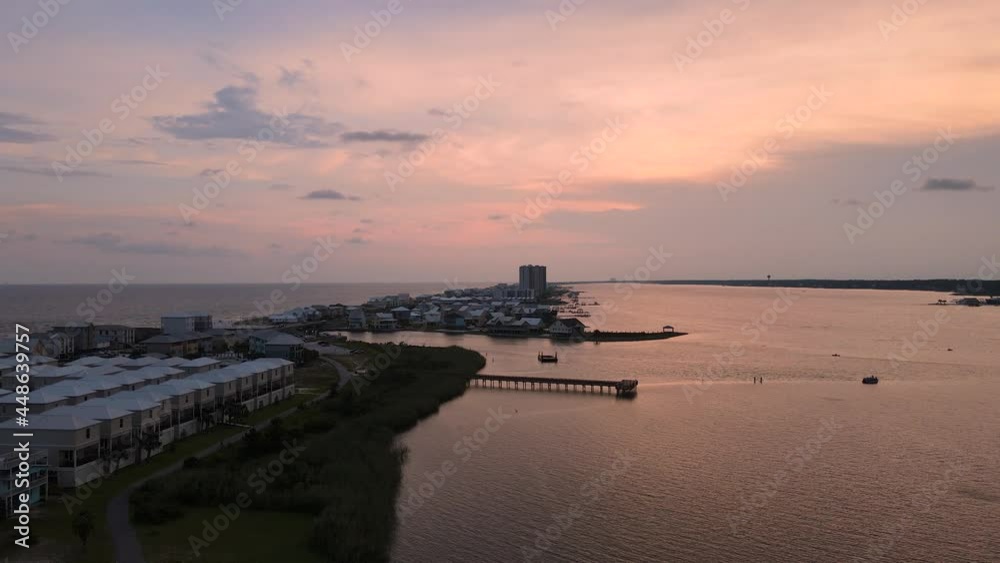 Sunset over Gulf Shores Alabama USA Sunset over Gulf Shores Alabama USA