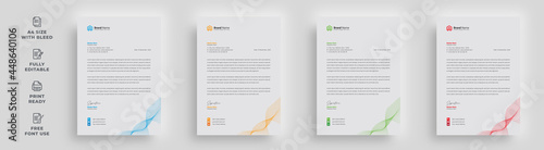 letterhead corporate flyer creative company official unique shape layout advertising promotional minimal a4 size poster magazine brochure template design with a logo photo