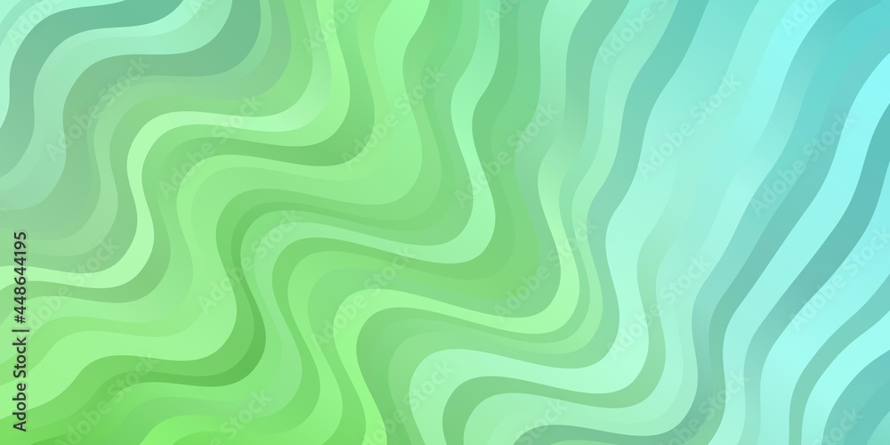 Light Green vector pattern with wry lines.