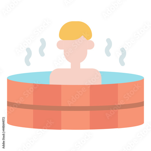 hot tub flat icon