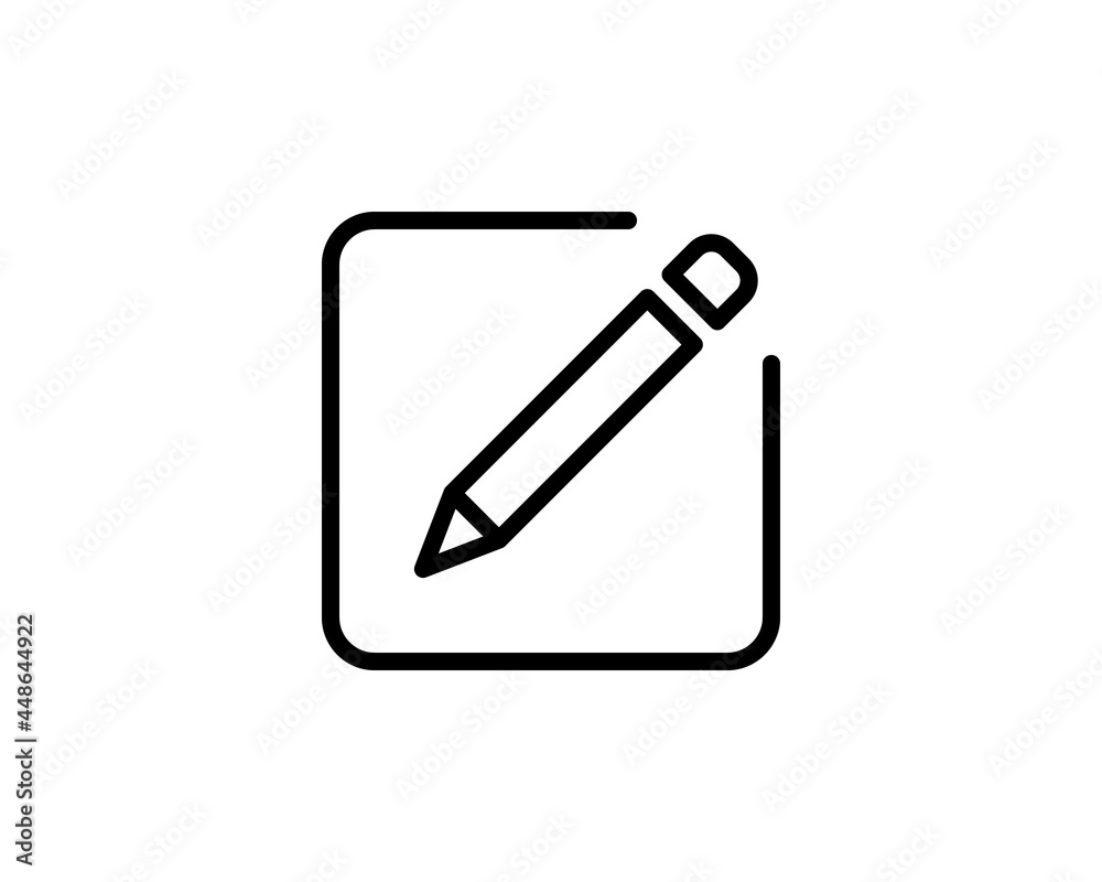 Pencil flat icon. Single high quality outline symbol of graduation for web design or mobile app. Thin line signs of education for design logo, visit card, etc. Outline logo of school Pencil flat icon. Single high quality outline symbol of graduation for web design or mobile app. Thin line signs of education for design logo, visit card, etc. Outline logo of school