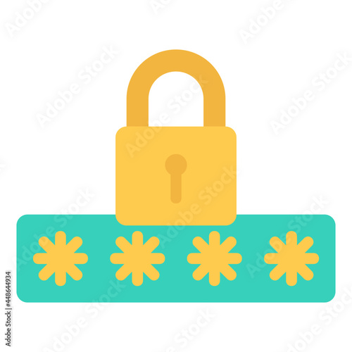 password flat icon