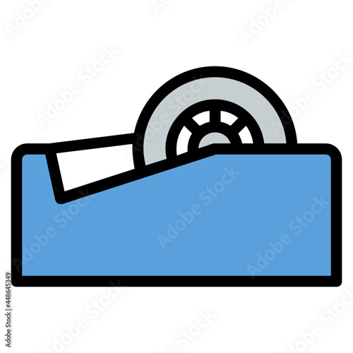 tape dispenser Color line icon