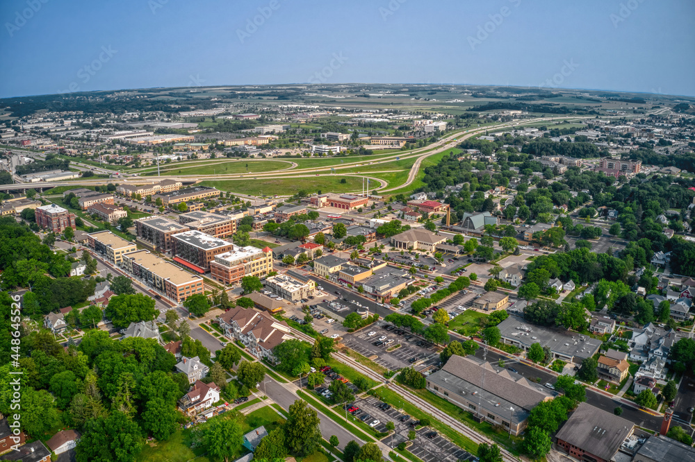 Aerial View of the Madison Suburb of Middleton, Wisconsin