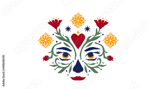 Catrina eyes and flower