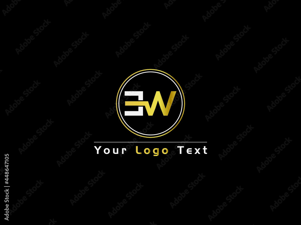 Letter EW E W Logo, Golden ew w&e Logo Icon Vector Stock For Business ...