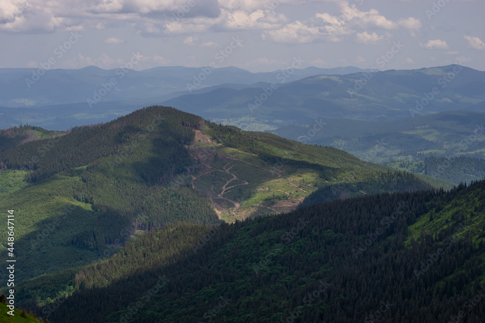Carpathian mountains with magical sky. Carpathian mountains with magical sky.