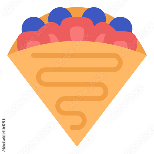 crepe flat icon