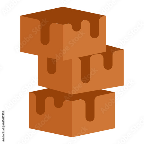 brownie flat icon