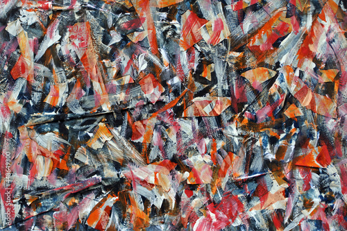 Slika na platnu Abstract painting on pieces of paper tape