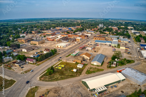 Aerial View of Redfield, South Dakota which claims to be the Pheasant Capitol of the World