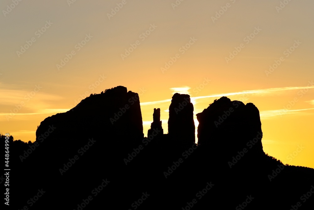 Sunset Silhoutte at Cathedral Rock in Sedona Arizona