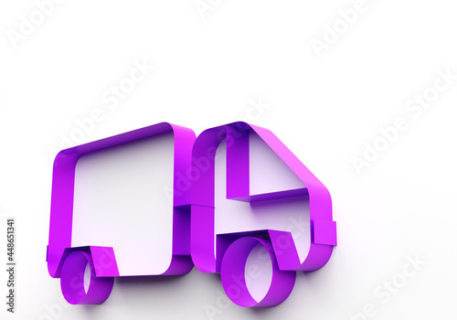 Illustration with a truck i...