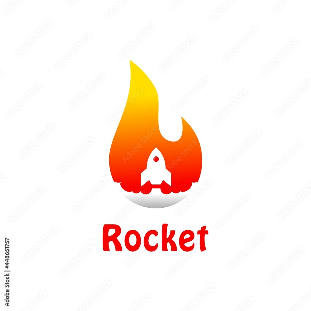 travel logo with a combination of Fire Symbol and Rocket Symbol, minimalist logo travel logo with a combination of Fire Symbol and Rocket Symbol, minimalist logo