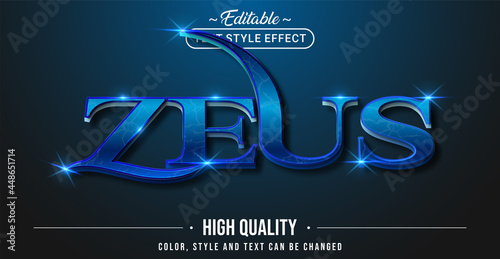 Editable text style effect - Zeus text style theme.