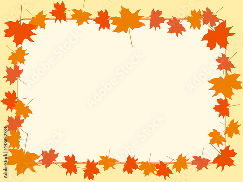 vector background autumn leaves frame