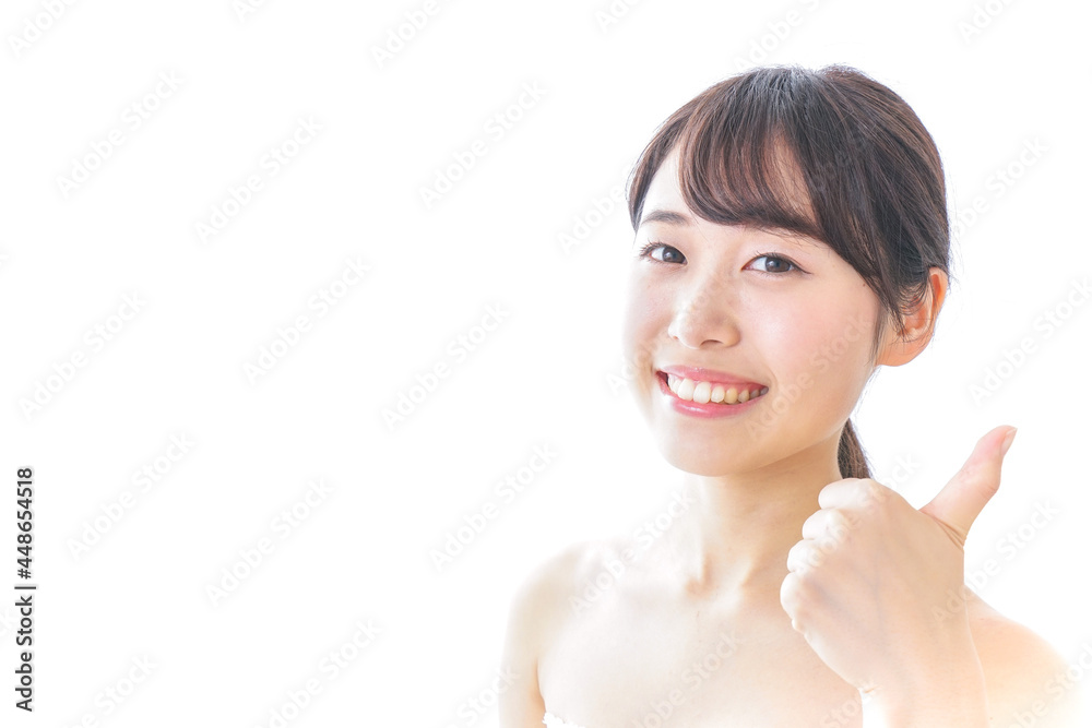 美容アドバイスをする女性 美容アドバイスをする女性