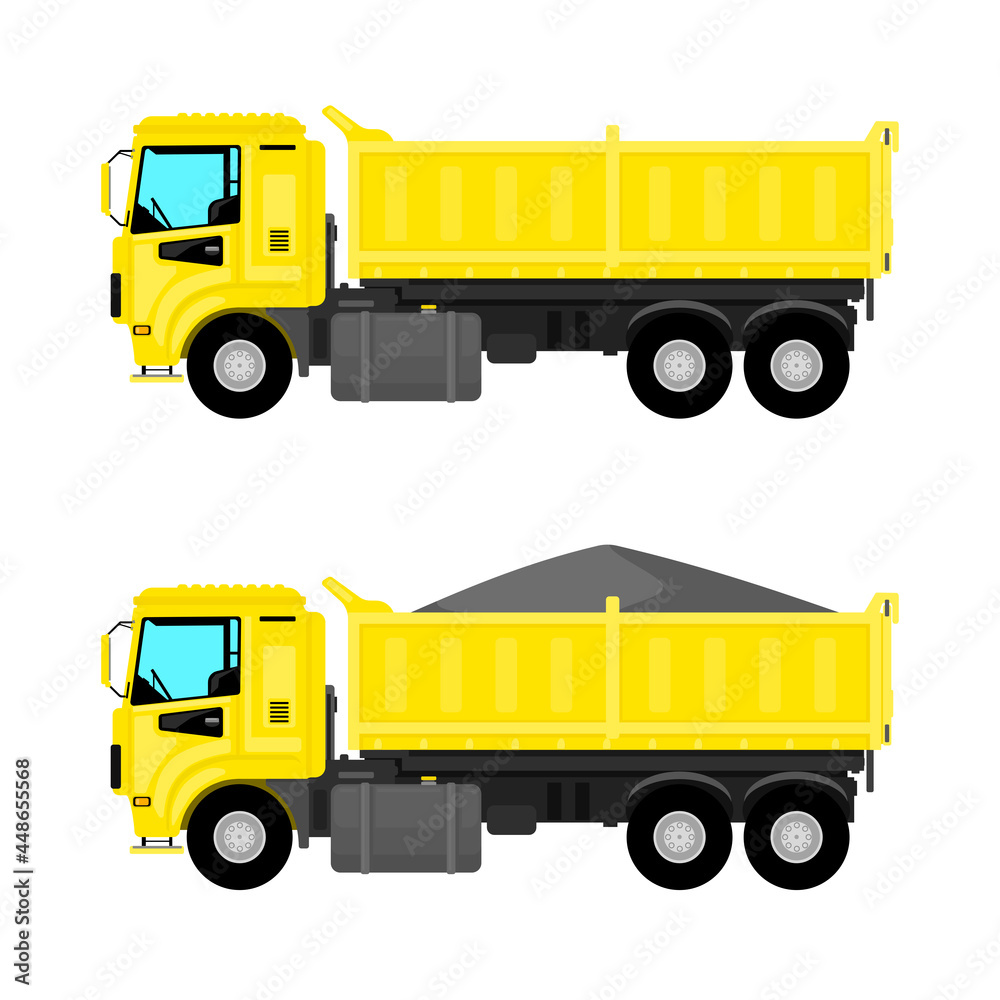 Dump Truck Vector Icon illustration