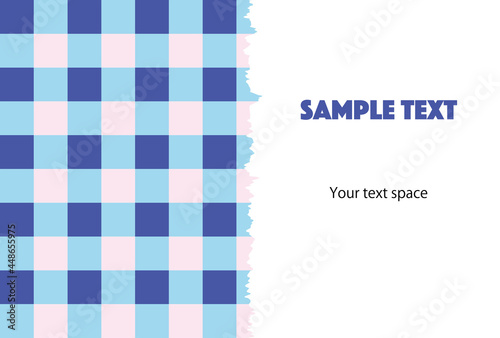 フレーム素材　ギンガムチェック柄のカットテープ