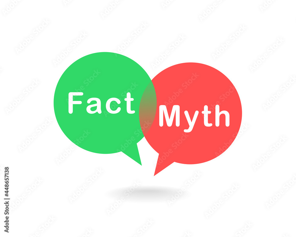Facts myths sign. True or false facts bubble. Illustration vector Facts myths sign. True or false facts bubble. Illustration vector